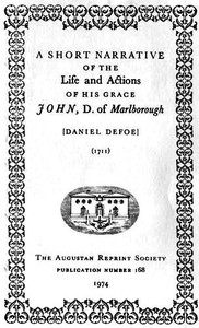 Cover of A Short Narrative of the Life and Actions of His Grace John, D. of Marlborogh — Key Ideas to Explore