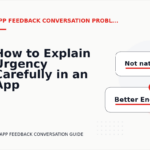 How to Explain Urgency Carefully in an App Feedback Conversation
