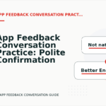 App Feedback Conversation Practice: Polite Confirmation Examples