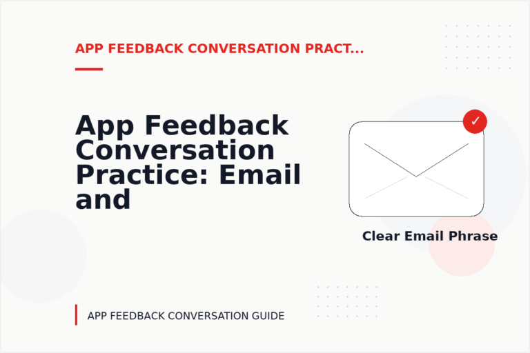 App Feedback Conversation Practice: Email and Message Examples App Feedback Conversation Practice: Email and Message Examples