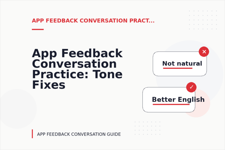 App Feedback Conversation Practice: Tone Fixes for Real Situations App Feedback Conversation Practice: Tone Fixes for Real Situations